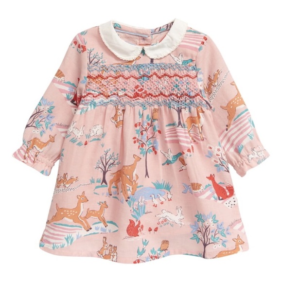 Baby Boden Other - Baby Boden Smocked Woodland Dress